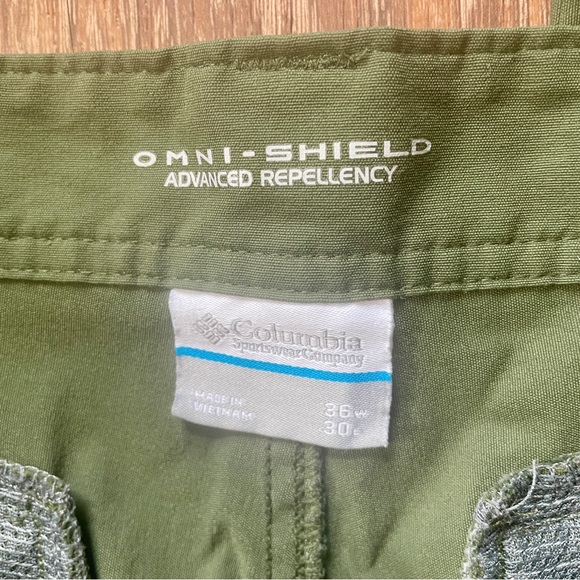 Columbia Omni Shield Advanced Repellency Pants 36W 30L Green - Picture 2 of 9